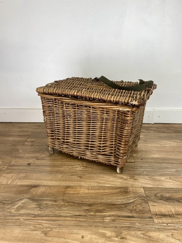 Vintage fishing wicker basket - vintage,