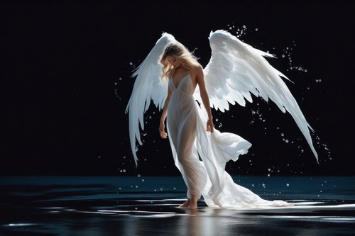 Fantasy angel white wings - fantasy,