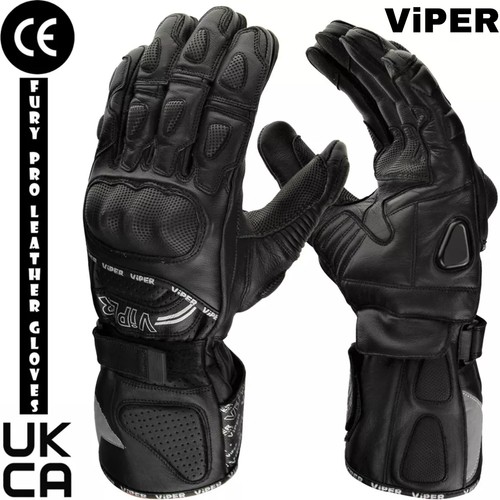 Leather motorcycle gloves - leather,
