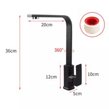 Kitchen Sink Mixer Taps Swivel Spout Single Lever Tap Mono Modern Faucet