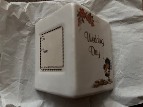 Miniture ceramic greeting - ceramic, 'greeting