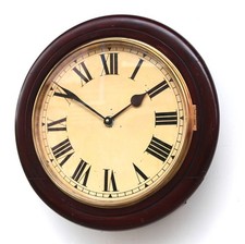 Large Mahogany office/waiting room style vintage Wall Clock Railway School