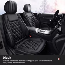 2X Universal 12V Car Seat Pad Cushion Cover Heating Heater Warm Heated Winter UK