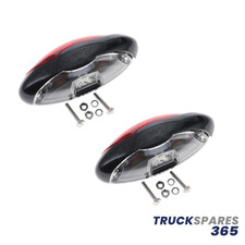 2 x RUBBOLITE 12/ 24V WHITE RED FRONT REAR LED END OUTLINE MARKER LIGHTS LAMPS