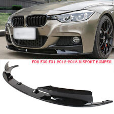FOR BMW 12-2018 F30 F31 3 SERIES M STYLE FRONT LIP SPOILER SPLITTER GLOSS BLACK