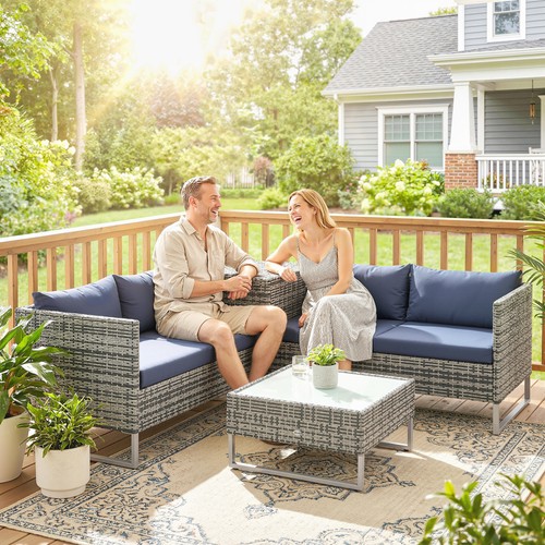 Piece rattan garden - 4,