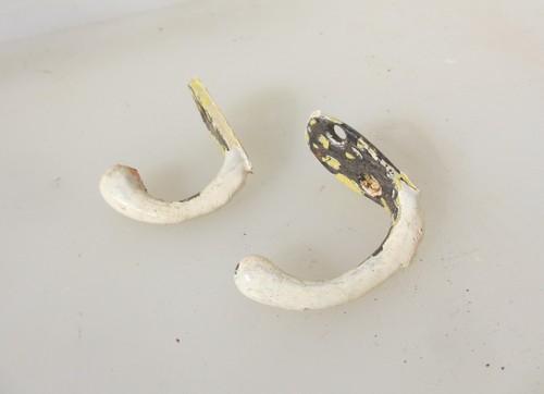 Antique iron hooks old coat - hooks,
