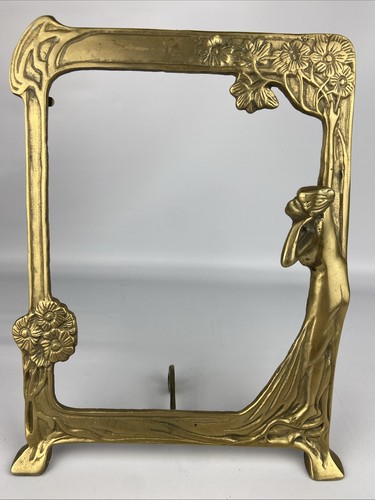 Antique art nouveau brass - art,