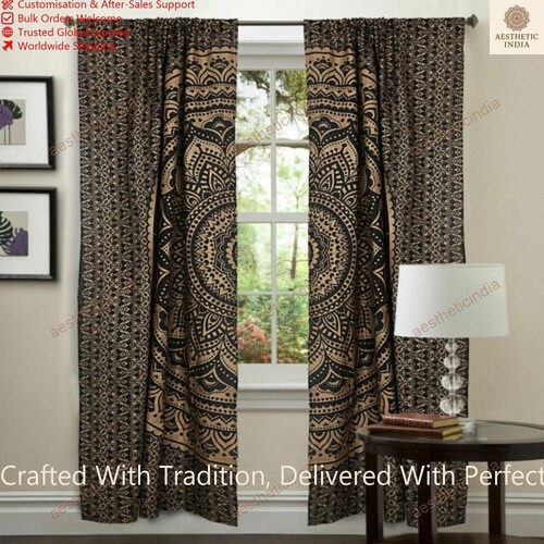 Indian mandala curtains cotton - curtains,