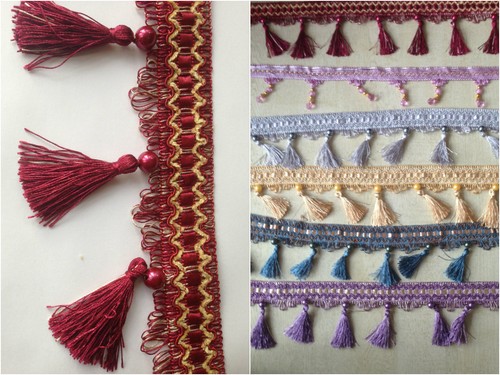 Large tassel beaded - tassel,