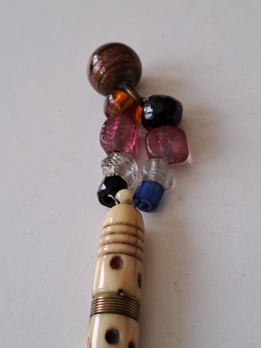 Antique bone lace bobbin with - bone,