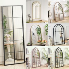 Large Garden Mirror Black