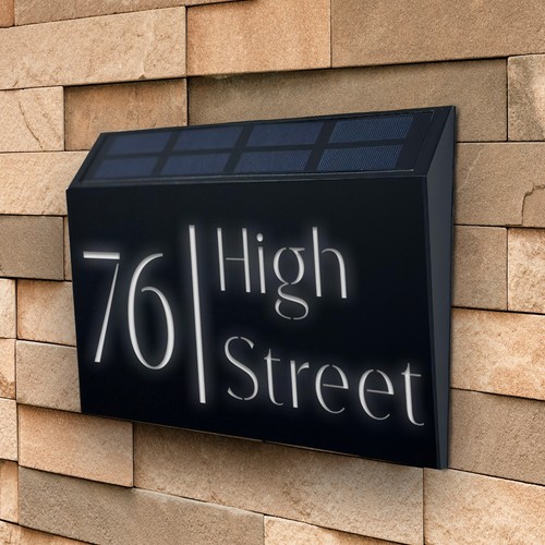 Solar light house signs - house,