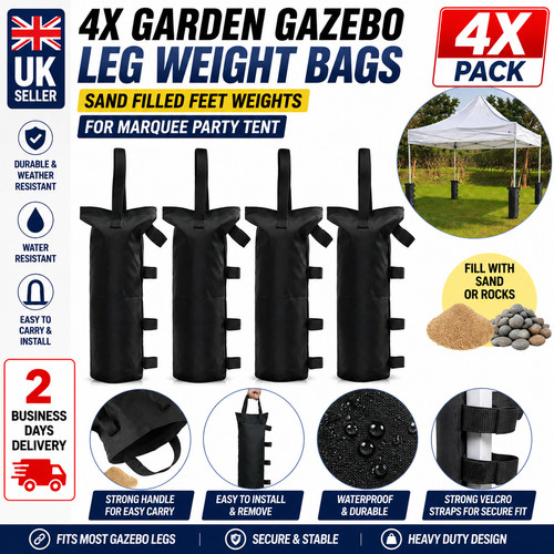 Gazebo sand bag weights - sand, 4x