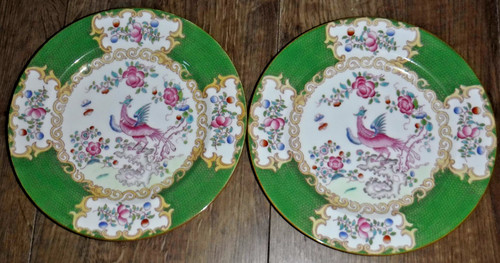 Minton 4863 green - 4863, cockatrice