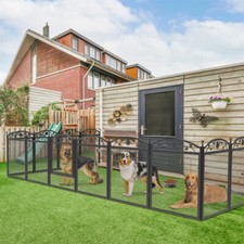 8 Panels XXL-Large Heavy Duty Dog Pet Playpen Exercise Enclosure Garden Fence 