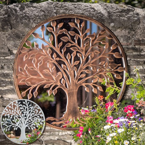 Garden wall mirror tree - garden,