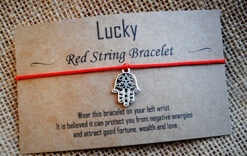 Red string wish bracelet - wish,