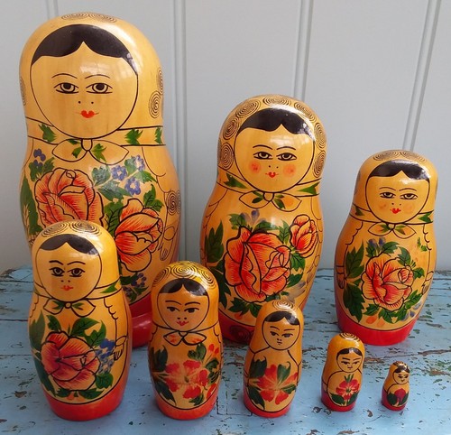 Vintage russian matryoshka - vintage,