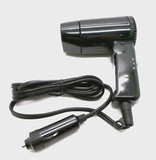 Small 12V Black Compact Portable In Car Hair Dryer Travelling Festival & Camping