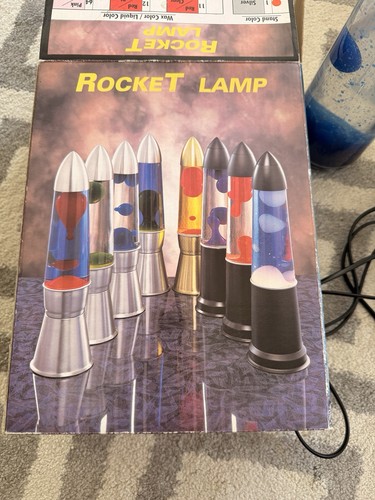 Rocket lamp blue silver - -, /