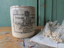 Antique 1890’s FRANK COOPER MARMALADE Transferred Pot Crock Chubby Crazed Oxford