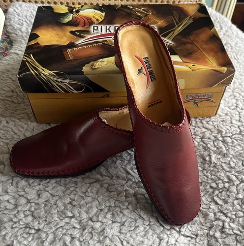 Pikolinos red leather rojo - pikolinos,