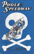 1956 Poole v Wimbledon Speedway Programme (29/5/56)