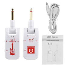 2.4G Wireless Electric Guitar System Rechargeable Transmitter Receiver Set