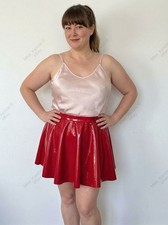 Red PVC Faux Leather PU