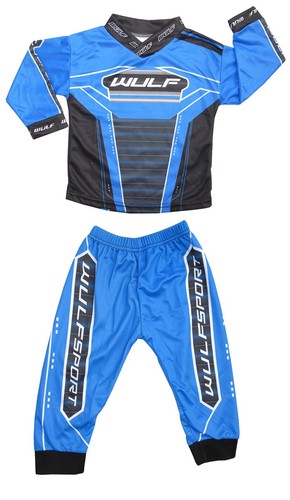 Blue toddler set kit motorbike