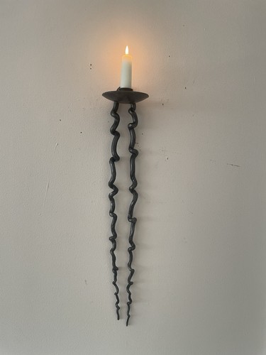 Vintage brutalist hand forged - hand,