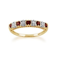 Classic Round Garnet & Diamond