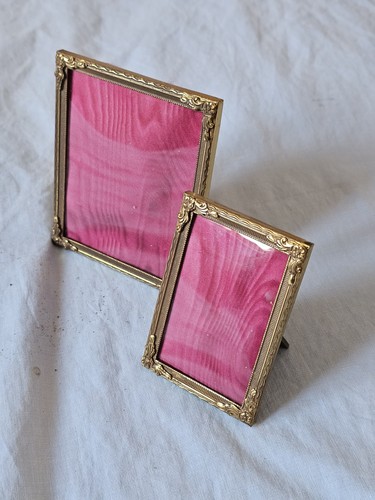 Pair vintage gilt brass - pair,