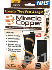 Mens Womens Anti-Fatigue Compression Unisex Flight Travel Socks Anti Swelling UK