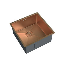 Elite Undermount Kitchen Sink – Brushed Copper – 440x440x200mm Square Bowl Sink