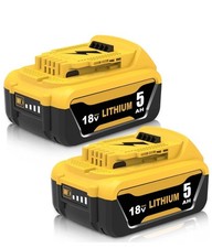 2 Pack Replacement for Dewalt battery 18V 5Ah DCB184 DCB182 DCB181 DCB180 DCB201