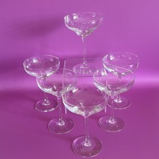 Rosenthal Champagne Saucers / Coupes / Glasses X 6 Delicate Crystal Fine Glass