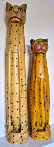 Pair large hand carved wooden - hand,