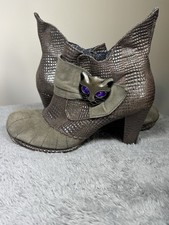 Irregular Choice Miaow Whimsical Grey Ankle Size Boots UK 6 Eu 39 