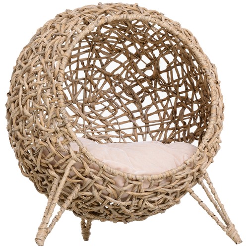Pawhut wicker cat - pawhut, bed