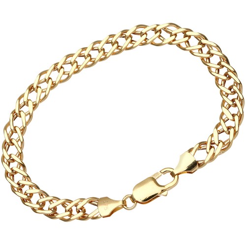 Unisex 9ct gold double curb - 9ct,