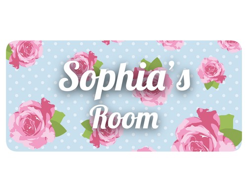 Personalised blue shabby chic - blue,