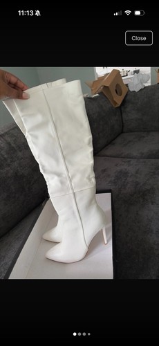 Plt women white knee high - knee,