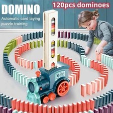 120pcs Blocks Electric Domino Train Set Stacking Toy Creatives Educational Gift