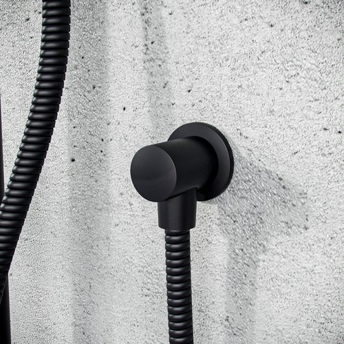 Round matte black wall mounted - round,