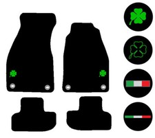 Fits Alfa Romeo GTV 1996-2005 Tailored Car Mats Quadrifoglio Italian Flag Badge