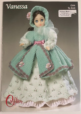 Craftime KNITTING PATTERN Vanessa 15" doll elegant dress outfit jacket CH4