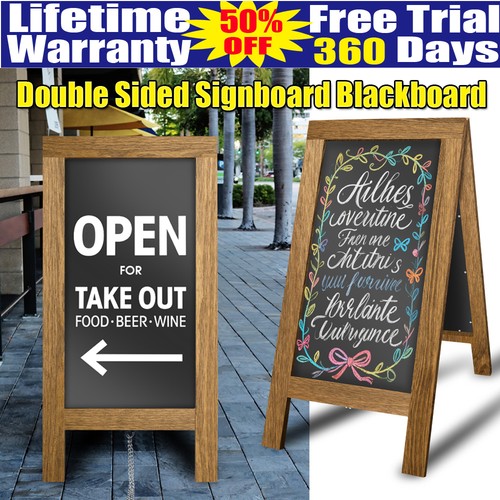 Large wooden blackboard - wooden, a