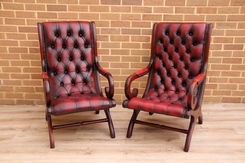 Pair chesterfield slipper - of,